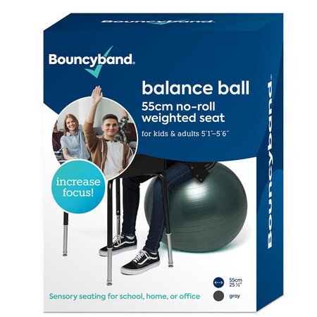 Bouncybands Balance Ball, 55cm, Dark Gray WBS55GY